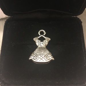 Silver Dress Charm
